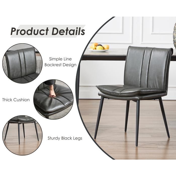 Lot De 2 Chaises Salle à Manger Ya-Home – Design Moderne Fausse Fourrure Kaki – Confort Moelleux Et Élégant Pour Cuisine Ou Salon