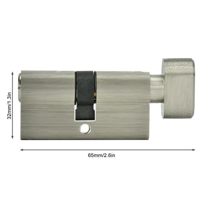 Cylindre serrure porte chambre à coucher en cuivre serrure ouverte simple  clés ( 60mm ) - Cdiscount Bricolage