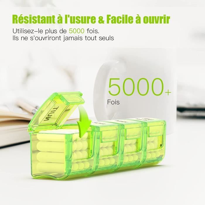 Pilulier Hebdomadaire GeekerChip - 14 Compartiments, Multicolore, Pour Médicaments Matin Et Soir