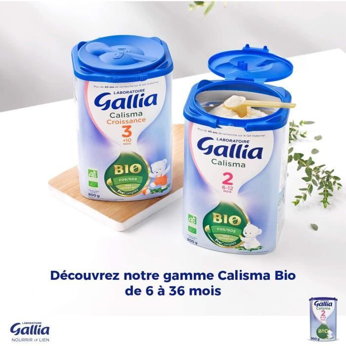 Laboratoire Gallia Calisma 2 Bio, Lait en poudre pour bébé Bio, De 6 à 12  Mois, 800g (Packx3) - Achat / Vente lait 2e âge Laboratoire Gallia Calisma  2 Bio, Lait en