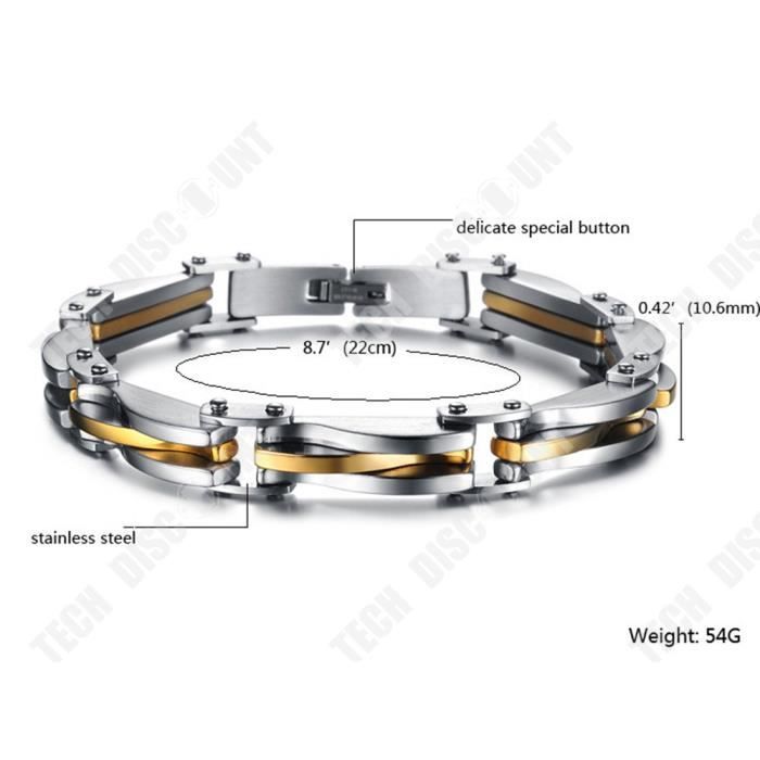 Bracelet Plaque Homme Argent 925 - Longueur 19 Cm, Marque Exploit Argenti, Neuf