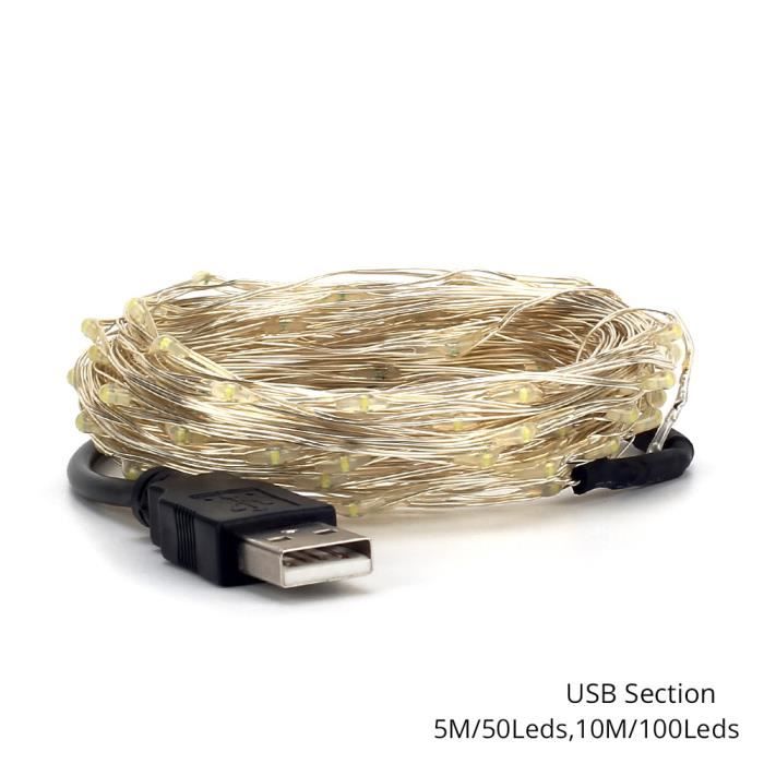 Guirlandes lumineuses,Warm White Stars-USB-6M 40Leds--Guirlande