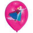 AMSCAN 6 Ballons latex Reine des Neiges - Disney Impression couleurs 27,5 cm / 11''-0