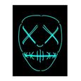 Masque Neon Lumineux - Nightmare - Noir - Mixte - Adulte - Exterieur - 18 ans - Cables Fluos-0