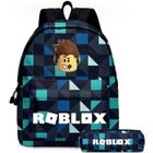 FINDPITAYA Sac à dos Roblox étudiant Dessin Animé Enfant - Noir - Polyester - 40*30*17cm