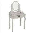 JJA COIFFEUSE CHRYSA EN BOIS 3 TIROIRS GRIS