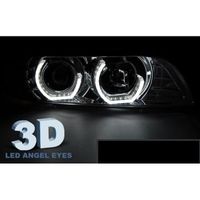 Paire de feux phares BMW serie 5 E39 95-03 Angel Eyes led 3D chrome