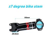Accessoire vélo,tige de vélo vtt ultralégère à 7 degrés,en aluminium,31.8mm,60-130mm,pièces électriques pour - Type 31.8x110mm