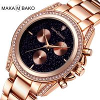 Top femmes d'affaires de luxe montre montre en or rose montre à quartz en acier inoxydable montres-bracelets pour femmes