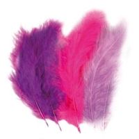 Lot 15 plumes duvetees rose violet parme 10-15cm