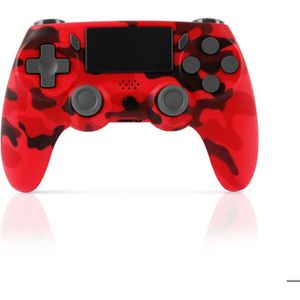 MANETTE JEUX VIDÉO Manette Sans Fil Compatible PS4 - Camouflage Rouge