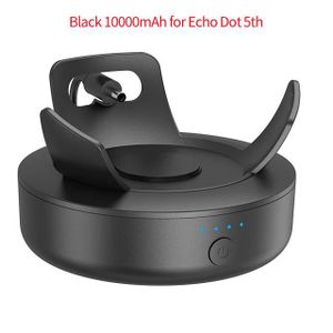10000mAh Noir-Base De Batterie Pour Alexa Echo Dot 3e Génération