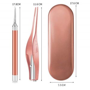 s/écurit/é antid/érapant oreille Cleaner pour homme enfant cure oreille led,Flash LED Lighting cure-oreilles Cuill/ère c/érumen curette Remover Outil femme