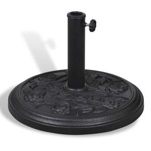 Base Parasol En Pierre Grise Frankystar – 25 Kg, Diamètre 45 Cm, Support Réglable 35-48 Mm - 11