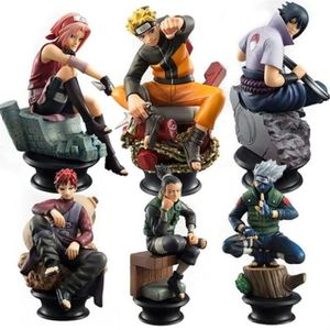 FIGURINE - PERSONNAGE LOT 6 Figurines Naruto Kakashi Shikamaru Sasuke Gaara Anime Modèle figure collections