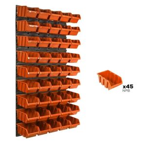 PORTE-OUTILS - ETUI Lot de 45 boîtes M bacs a bec orange pour système 
