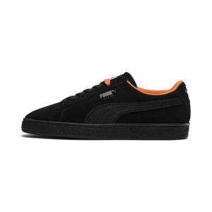 puma suede noir orange