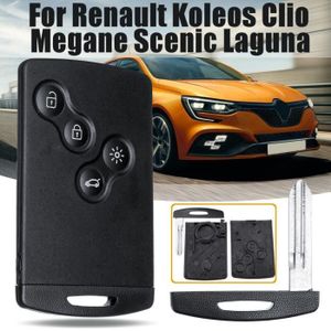 SODIAL 4 Bouton Voiture Haute Qualite 433 MHz PCF7952 Puce 4 Bouton Telecommande Cle Carte a Puce Cle De Voiture pour Renault Koleos Clio Megane Scenic Laguna