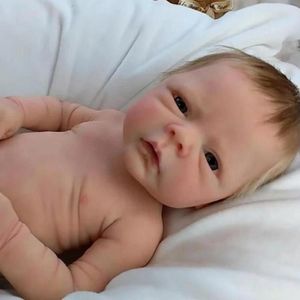 POUPÉE 46 cm bébé reborn simulation bébé reborn bébé yeux bleus garçon peut entrer dans l'eau