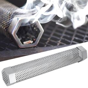 FUMOIR Tube de fumoir barbecue QQMORA - Fumoir BBQ Portable en Acier Inoxydable 12po - Blanc