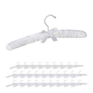 R SODIAL 5 x Cintre de Satin Blanc Rembourre pour Vetements