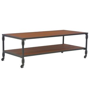 TABLE BASSE Truvito Table Basse avec étagère  Bois de sapin massif 120x60x40 cm Table de Salon Basse pour Chambre Bureau marron