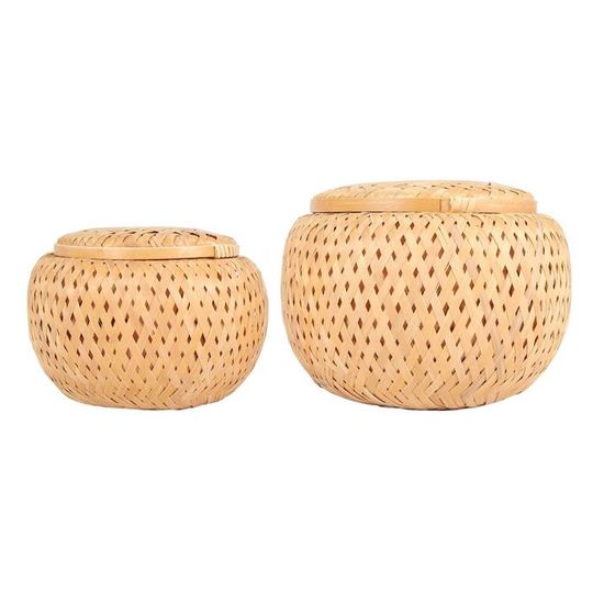 Boîte En Bambou à Serrure à Combinaison 25x17x11 Cm - Avec 2 Bouteilles Verre & Accessoires - Rangement Bijoux, Herbes, Objets Précieux