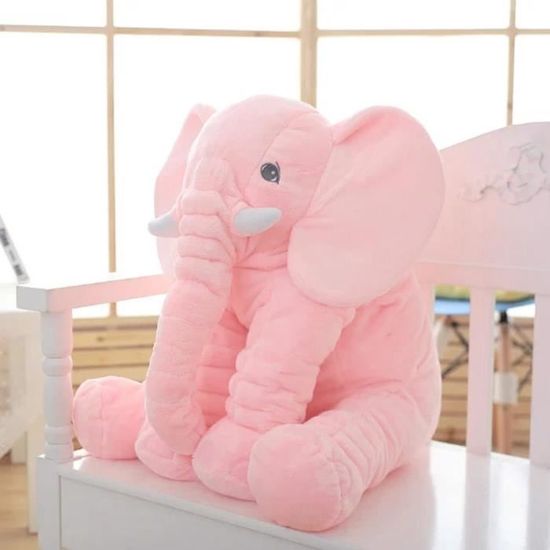 60 cm haute en peluche éléphant poupée jouet endormi enfant coussin de dos mignon en peluche éléphant bébé accompagner la poupée
