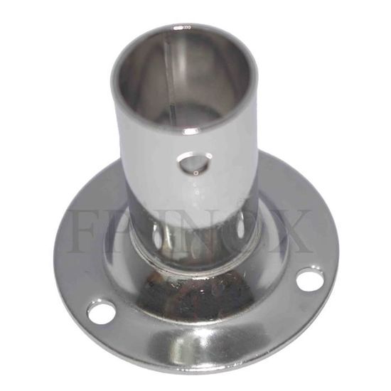 Embase Ronde Inox 316 – Tube 22 Mm, Angle 30°, Pour Bateau, Robuste Et Résistant !