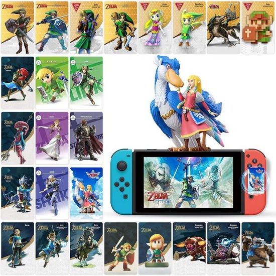 Lot de 25 Cartes NFC pour Amiibo de la série Zelda, la légende de Zelda  Breath of The Wild, compatibles avec Switch/Switch Lite Wii - Cdiscount  Informatique