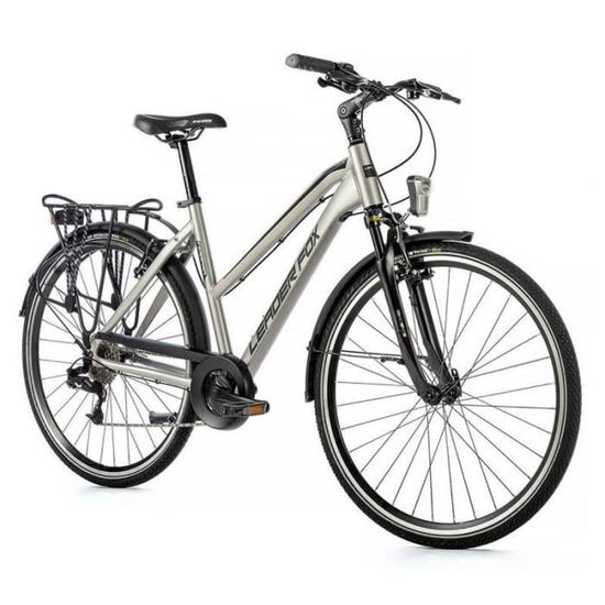 Vélo de ville musculaire femme Leader Fox Ferrara 2023 - argenté - 18" (170/178 cm)