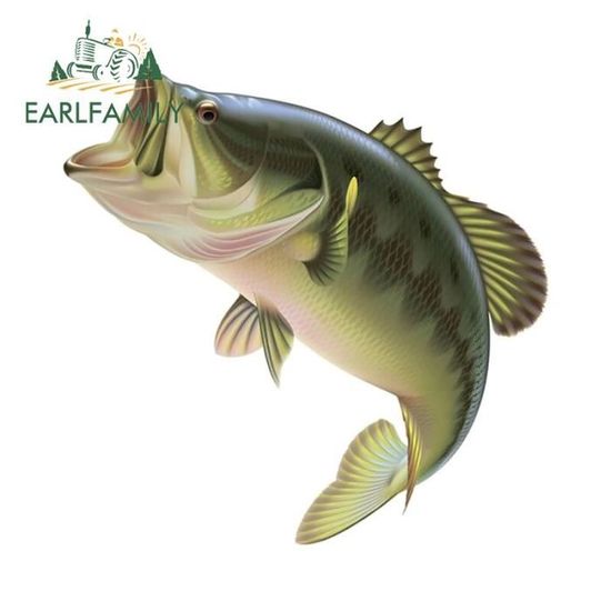 Autocollant Décalque Poisson Qui Saute - Pour Voiture, Van, Ordinateur, Pare-chocs - Pêche