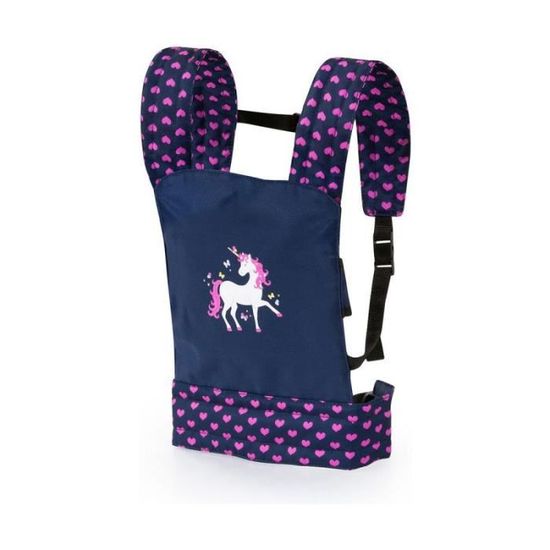 Porte-bébé Pour Poupon Bayer Design - Réglable, Porté Devant Ou Derrière, Pour Poupées Jusqu'à 46 Cm