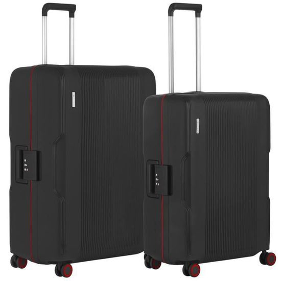Set De Valises 5 Pièces Avec Roues Doubles - ABS, Serrure TSA, Beige, Neuf