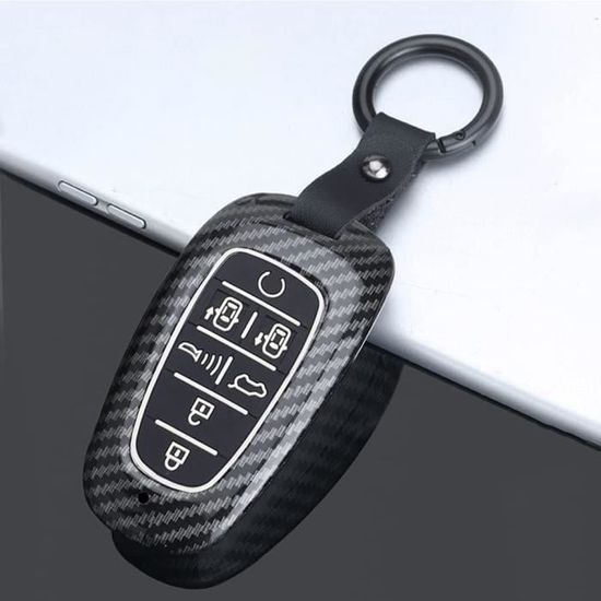 4 colori]Z.MYUKI Tucson N Line NX4E Hybrid Cover Chiave con Portachiavi per Hyundai Tucson NX4 2020-2022 2023 Accessori Originali (Bianca
