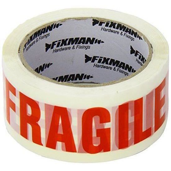 FIXMAN Ruban adhésif pour emballage fragile - 48-nbspmm x 66-nbspm - 191480