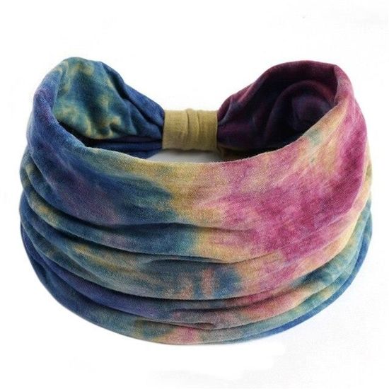Bandeau Bandana Noir Avec Nœud Pour Femmes Et Filles - Motif Fleurs Blanches, Extensible - Pour Spa, Maquillage, Quotidien, Fêtes - 2