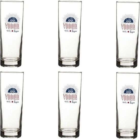Lot de 6 Verres à Vodka "Relax" 31cl Transparent La cave Cdiscount