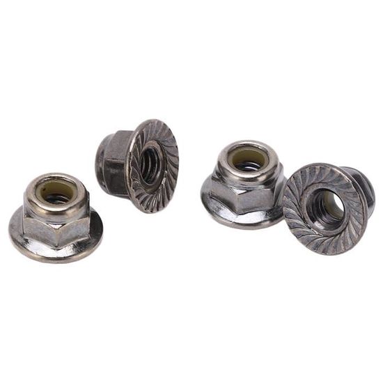 Écrous De Blocage De Roue RC 4 Mm - Lot De 12 Pièces - Pour Voiture Axial SCX10 1/10 - Métal Avec Doublure En Nylon - Antidérapant, Léger Et Haute Résistance - Améliore Style Et Performance