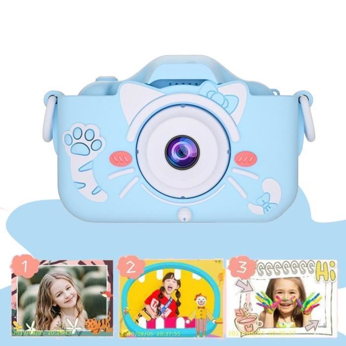 Appareil Photo Numérique pour Enfants 20MP Mini Camera à Double Objectif 1080P 2000+ Photo Video Camera Enfants Cadeau,Bleu