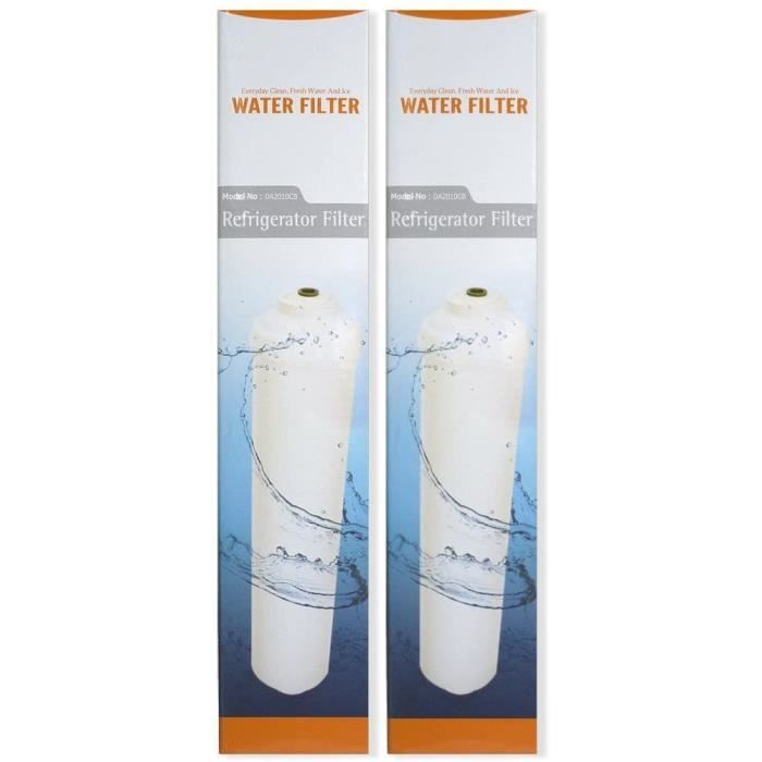 2x Microfilter DA2010CB - Filtre à eau externe réfrigérateur compatible Samsung DA29-10105J - HAFEX/EXP / LG 5231JA2010B Haier / Wpr