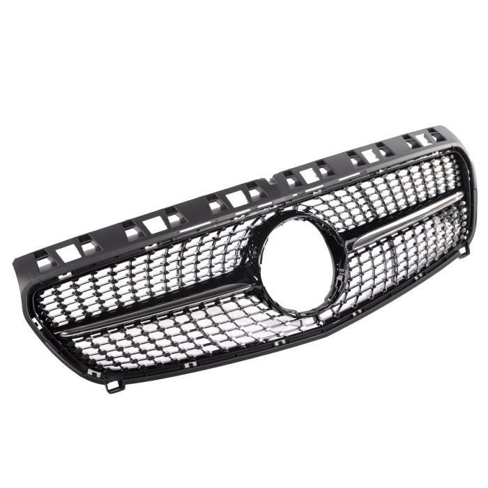 CALANDRE DIAMANT MERCEDES CLASSE A W176 NOIR BRILLANT ET CHROME PHASE 1 DE 2012 A 08/2015