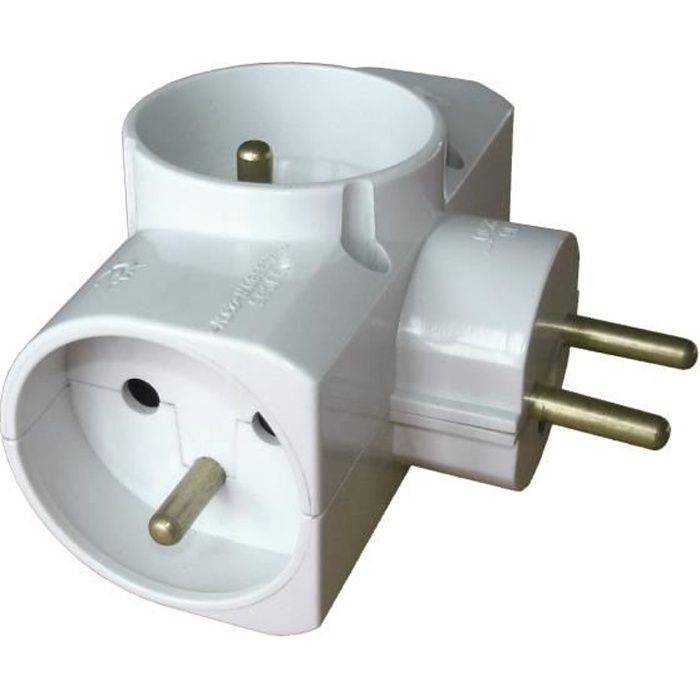 Triplite latérale ZENITECH 16A - Blanc