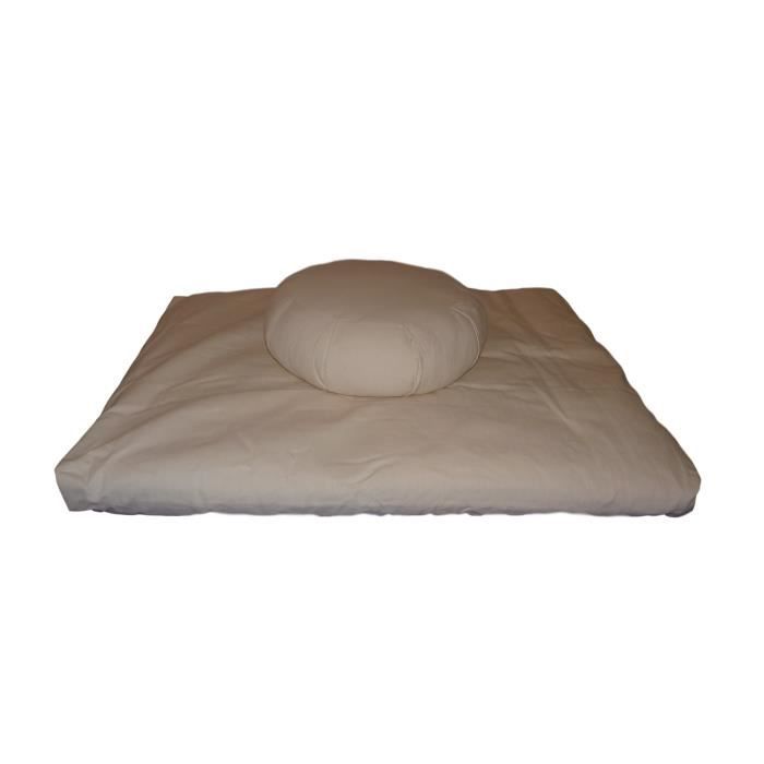 Set Zafu + Zabuton confort plus Naturel/ivoire