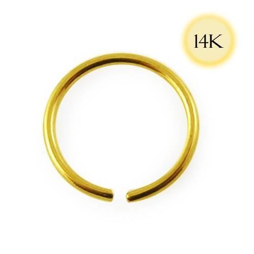 Piercing Anneau Nez, Or Jaune 14 Carats, Hoop Ring, Bijoux