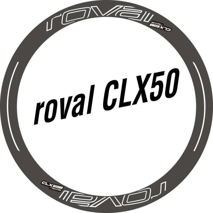Ensemble d'autocollants à deux roues pour Roval CLX 50 CLX50 jante-frein à disque autoc - Modèle: Rim - Gloss black - UOZXCTZA07224