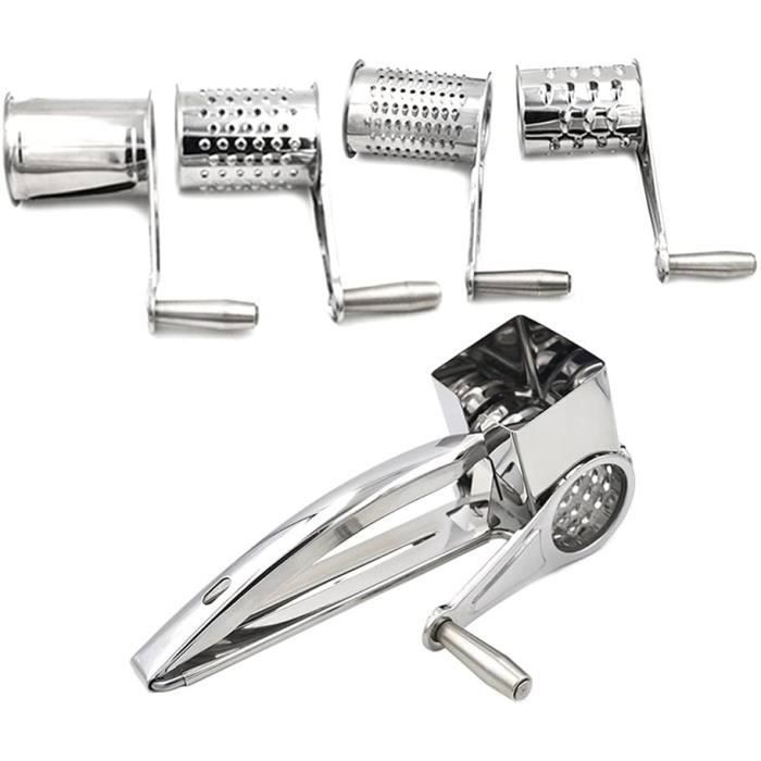 Râpe Fromage Manuelle en Inox, Moulinette à Fromage Moulin à fromages Gruyère Râpé Multifonction 4 PCS