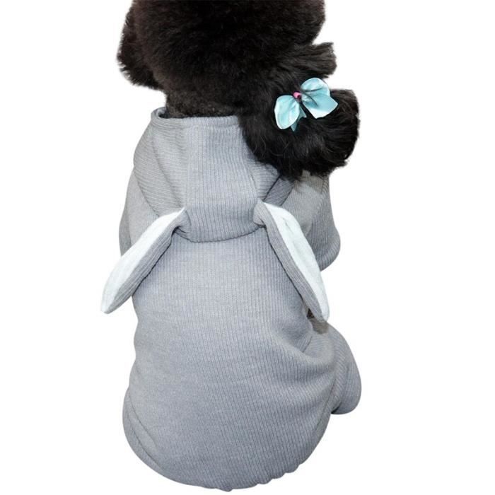 Manteau Blouson,Ensemble manteau pour animaux de compagnie quatre jambes Vêtements pour animaux domestiques, chien - Type Gray-XS