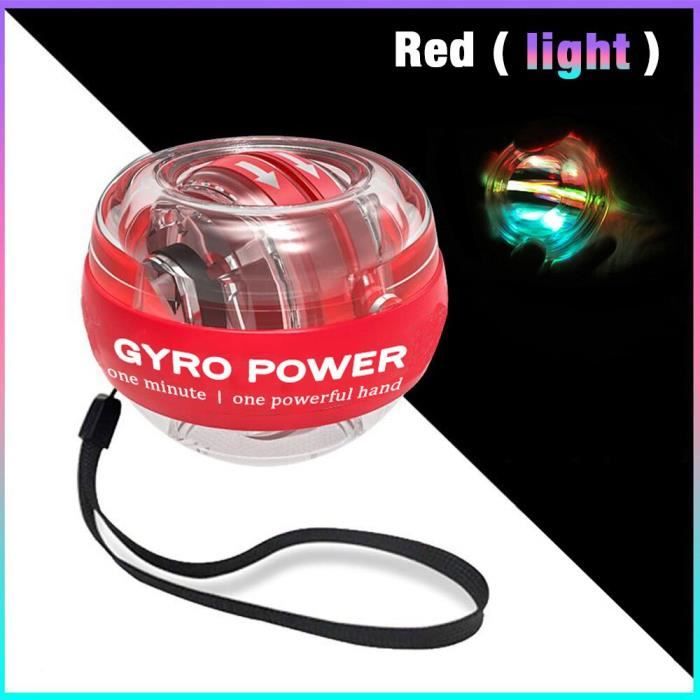Accessoires Fitness - Musculation,LED exercice gyroscope mâchoire puissance poignet balle gyroscope force main muscle - Type Marron