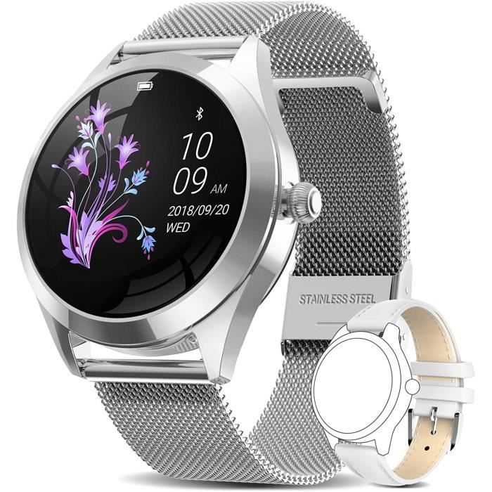 AIMIUVEI Montre Connectée Femmes avec UI Dynamique, Smartwatch Sport IP68 Etanche, Moniteur de Sommeil et Fréquence Cardiaque, Montr